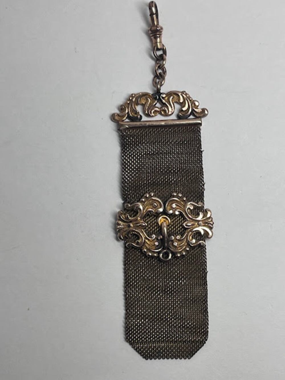 Victorian Nonpareil Gold Filled Mesh Fob Lobster Claw Pocket Watch Accessories